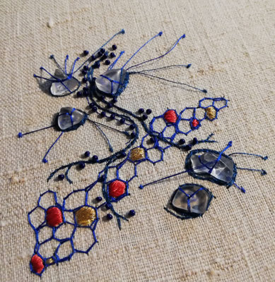 "Bleu" 2, tableau de la série Esquisses 2019
