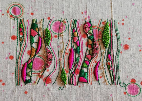 "Tiens voila le printemps", tableau de la série Mosaïques 2019