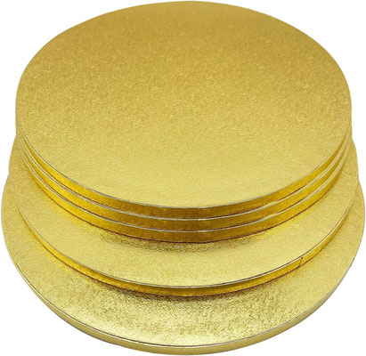 CAKEBOARD ORO ROTONDI DIAMETRO 25 , 30 ,E 35 CM  ALTEZZA 1,2