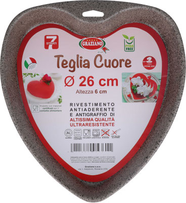 teglia bassa a cuore diverse misure 