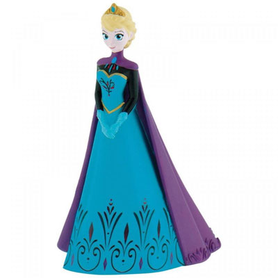 Elsa in pvc BULLYAND Disney H.10 L. 8 cm decorazione per torta