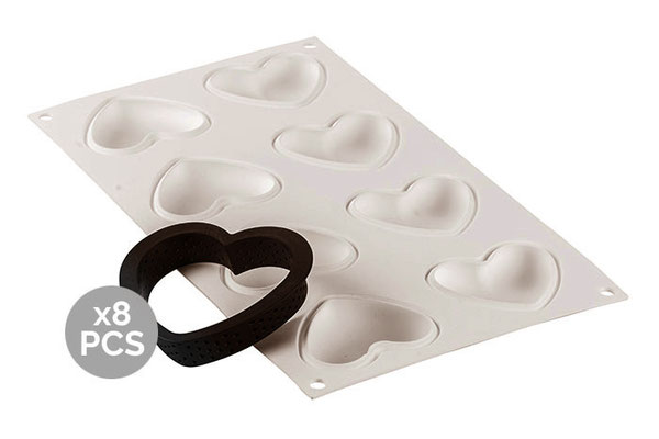stampo con anello microforato a forma di cuore con stampo in silicone 