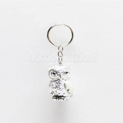 porta chiavi gufetto argentato H. 4 cm € 2,50