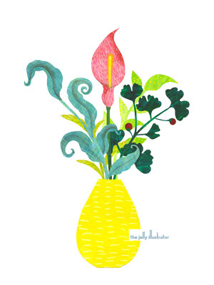 Victorian flowers, inspired by the Art Nouveau, papercut illustration, the jolly illustrator