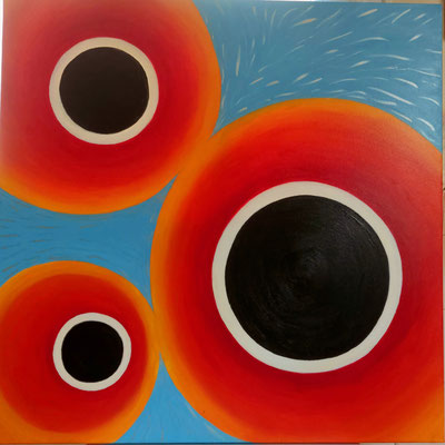 Black hole, N°3, acryl sur toile, 80X80