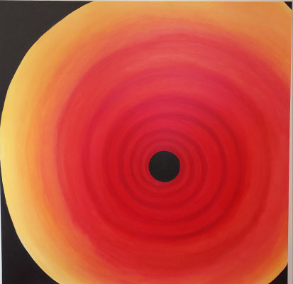 Black hole n°10, acryl sur toile, 100X100