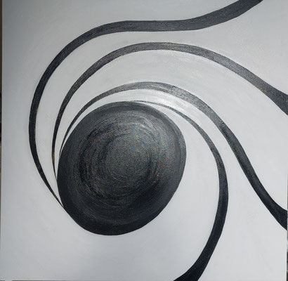 Black hole N°8, acryl sur toile, 80X80