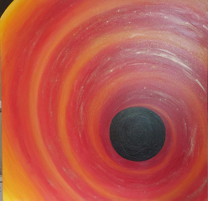 Black hole N°9, acryl sur toile, 80X80