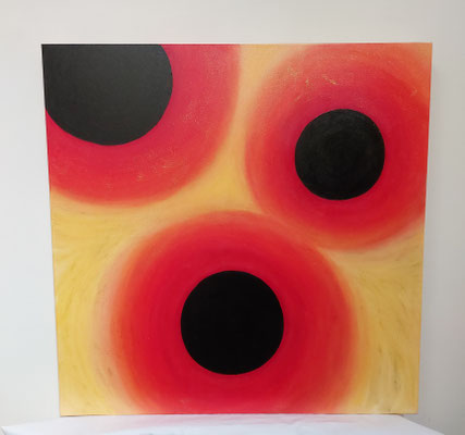 Black hole N°7, acryl sur toile, 80X80