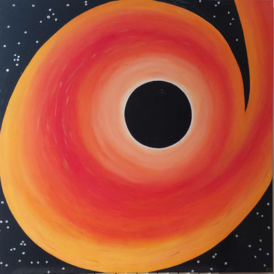 Black hole, N°5, acryl sur toile, 80X80