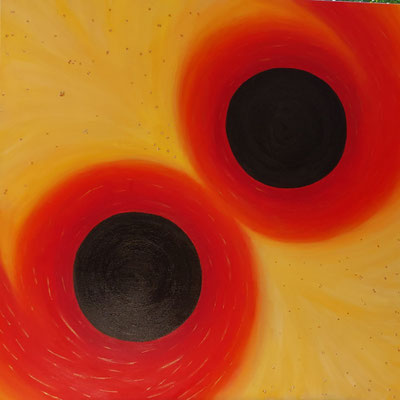 Black hole N°6, acryl sur toile, 80X80