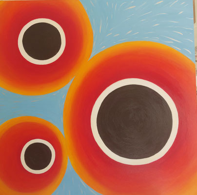 Black Hole n°3, Acryl sur toile, 80X80