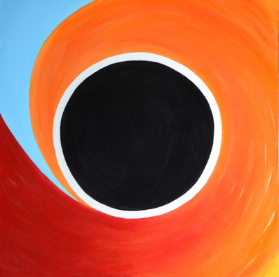 Black hole n°1, acryl sur toile, 80X80
