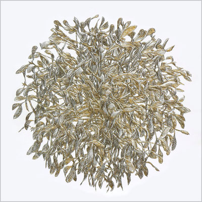 90x90. Gold plated metal staples.