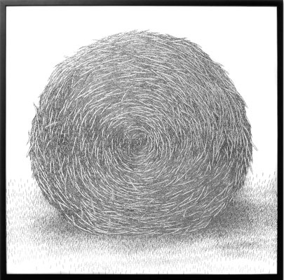 Metal staples. 90x90cm. 2007