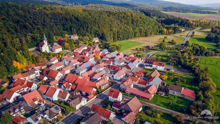 Heufurt ein Ortsteil von Fladungen mit gut 300 Einwohnern.