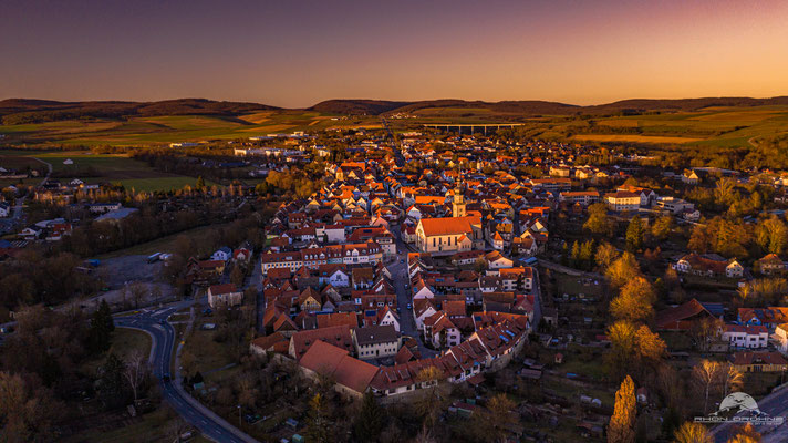 Kurz vor Sonnenuntergang in Mellrichstadt