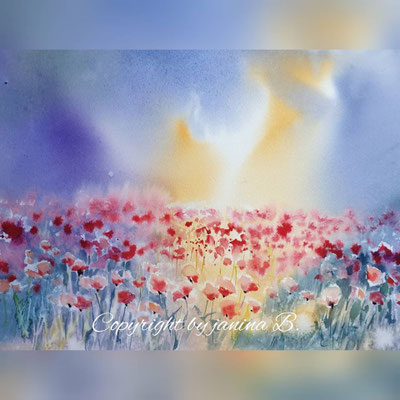 Mohnfeld I 2020 (29) / 30x40cm Watercolour by ©janinaB.                                             