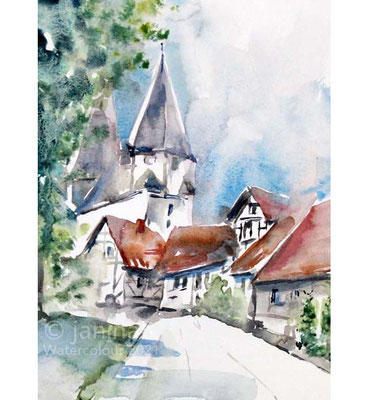 Koenigslutter am Elm (O6) 15x20cm / Watercolour by ©janinaB.