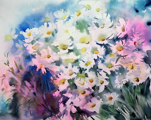 Blumen 30x40cm (21) / Watercolour by ©janinaB.