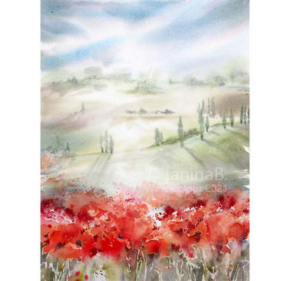 #Landscape II 2021 (29) 30x40cm / #Watercolour by ©janinaB.