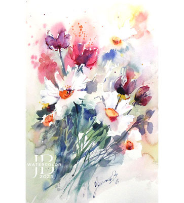 Flowers II 2025 (T2) 30x40cm / Watercolour by ©janinaB.