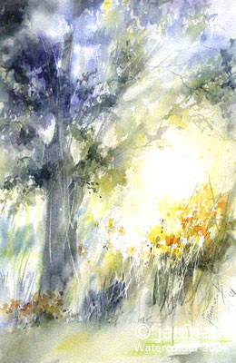 in the forest I 2021 (O2) 20x30cm / Watercolour by ©janinaB.