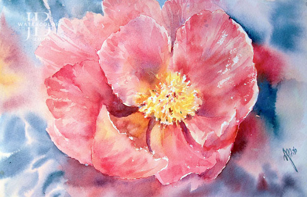 Peonie-I-2026 / Watercolor by ©janinaB.