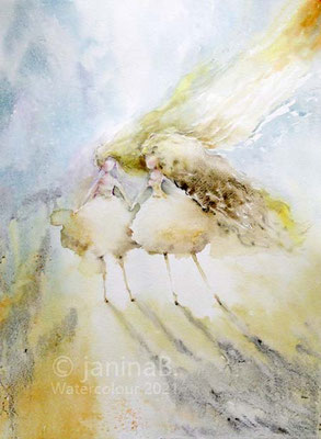 sisterlove I 2021 (4) 30x40cm / Watercolour by ©janinaB