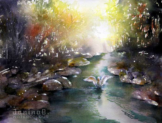 to somewhere in New Zealand II 2020 (29) / 30x40cm Watercolour by ©janinaB.