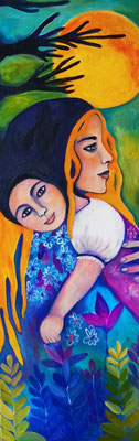 Mother & Child, Acryl auf Leinwand, 120x40cm. Euro 1.600