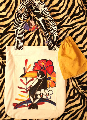 Toucan & Blossom. Dieses Tasche ist noch verfügbar.