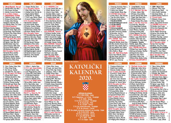 Katolicki Kalendar Za 2020 Godinu Dobra Voda
