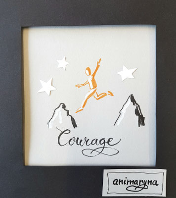 Courage, handmade, paper