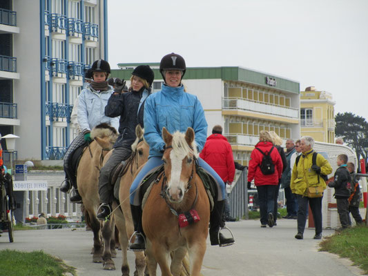 Wir reiten durch Duhnen ins Watt
