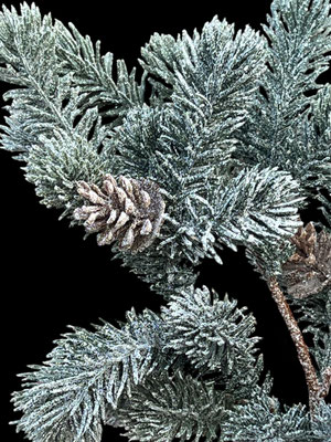 Petite branche de sapin givré artificielle haut de gamme