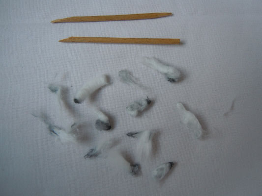 And finally polish the metal elements with self-made Q-tips wherever that utensil / method is more suited to the task.