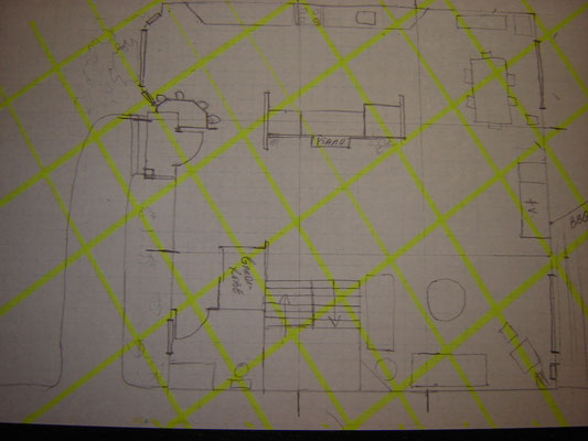 Plan de maison avec réseau Hartmann