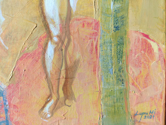 "Another hero?", tempera on canvas, 2021, detail