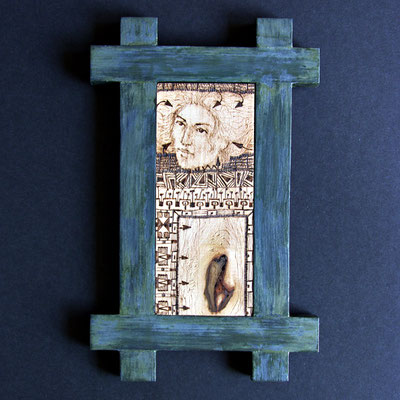 Il Segreto Del Bosco Vecchio, pyrography on linden wood