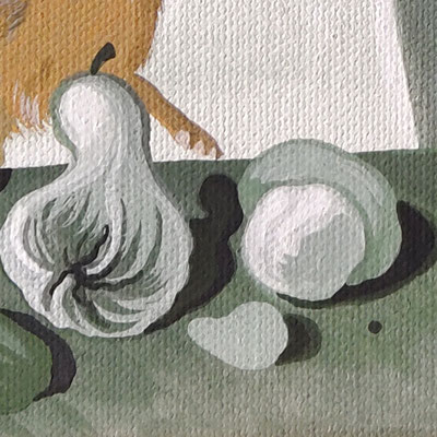 The Fall, tempera on canvas, 2021, detail
