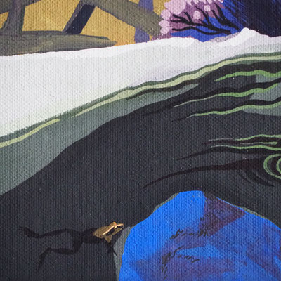 The Ten Foot Square Hut, detail: frog