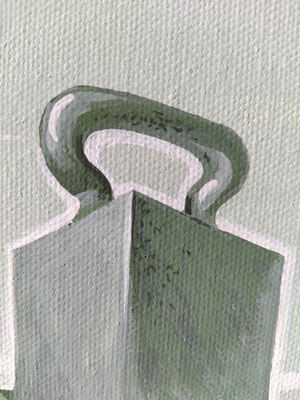 The Fall, tempera on canvas, 2021, detail