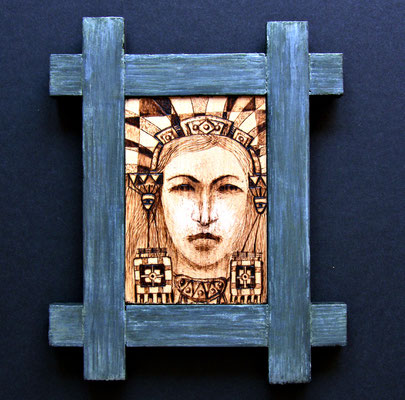 Ornaments, pyrography on linden wood