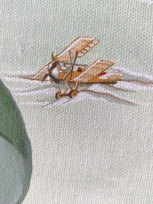 The Fall, tempera on canvas, 2021, detail