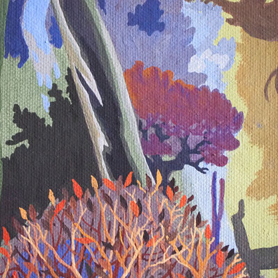 The Ten Foot Square Hut, detail: bush
