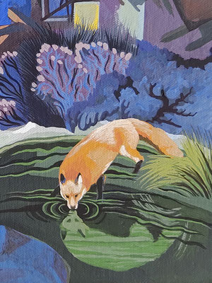 The Ten Foot Square Hut, detail: fox