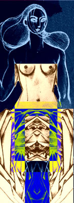 The Great Mother (after Erich Neumann), digitally altered hand drawing, 2017