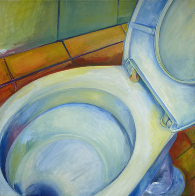 Toilette, Acryl auf LW, 60x60, 2007