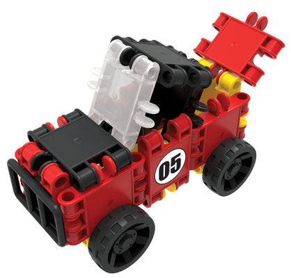 CLICS Köcher 5 in 1 – Bauplan-Modell: Rennwagen
